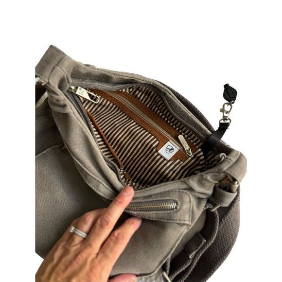 Travelon Anti-Theft Crossbody Bag With Adjustable Strap & Multiple Pockets - Gra - Picture 8 of 15